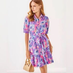 Lilly Pulitzer Sashria Dress Multi-Colored Totally Koalafied Women's SIZE 6 NWT